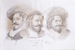 3 volti secolo XVI - Gianni Gianasso Pittore Artista